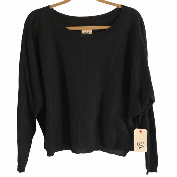 Billabong Tops - Billabong Black Long Sleeve Pullover Sweater